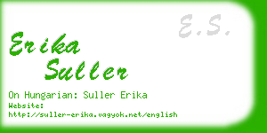 erika suller business card